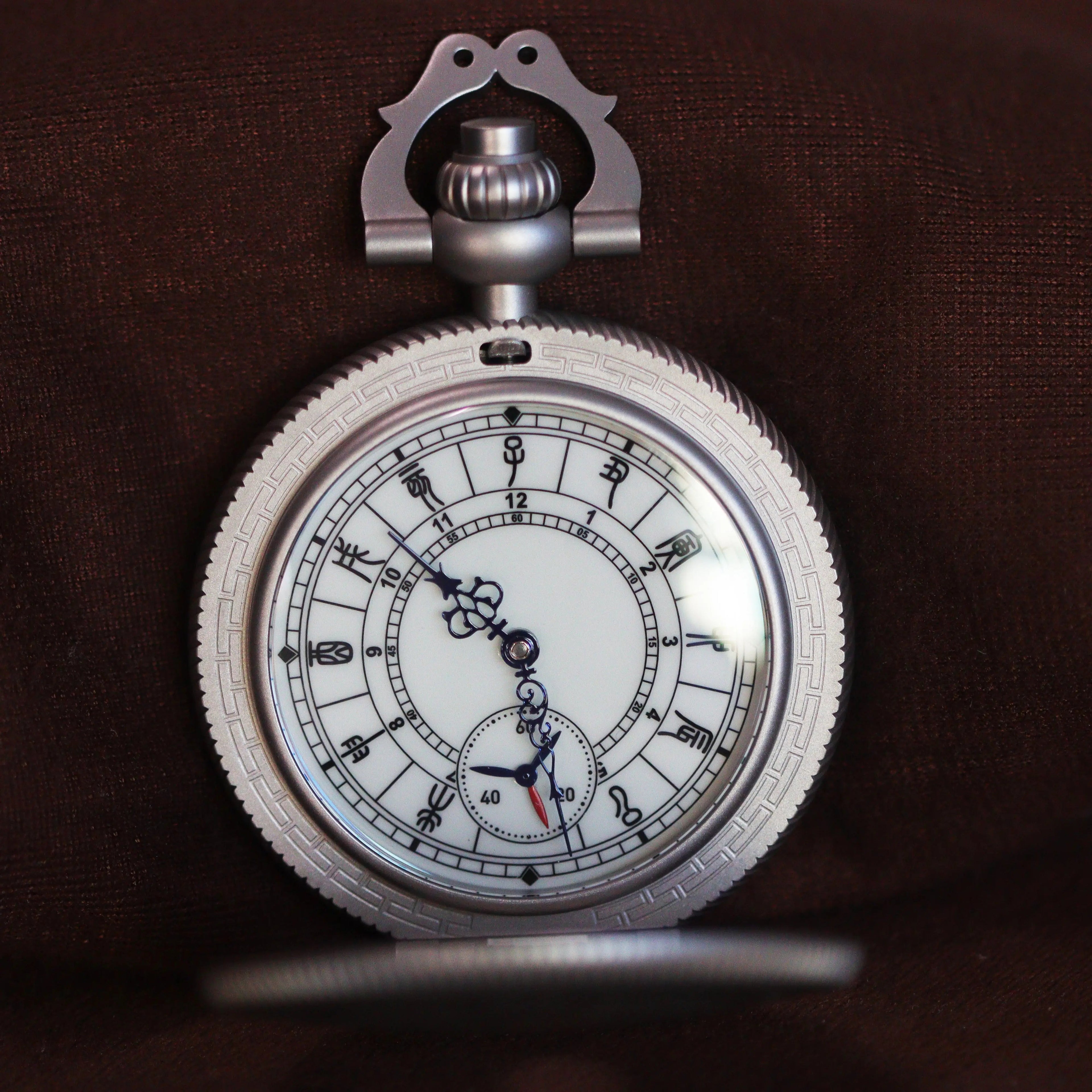 Waterproof mechanical bronze/sandblasted steel pocket watch sidaxin