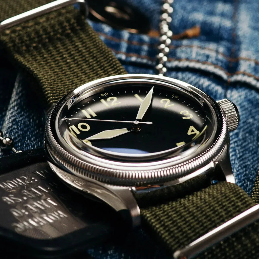 Automatic Bronze/Stainless Steel Retro military watch sidaxin