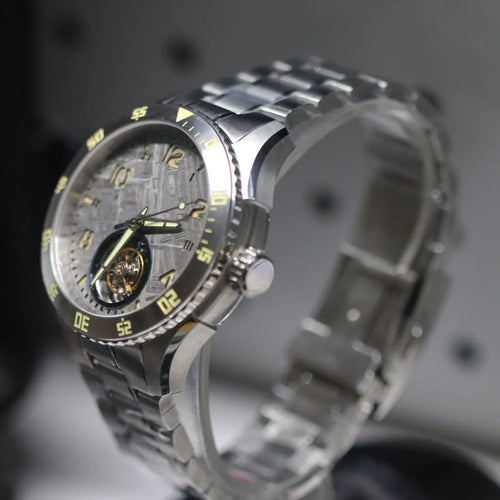 Automatic coaxial tourbillonarched stainless steel watch sidaxin